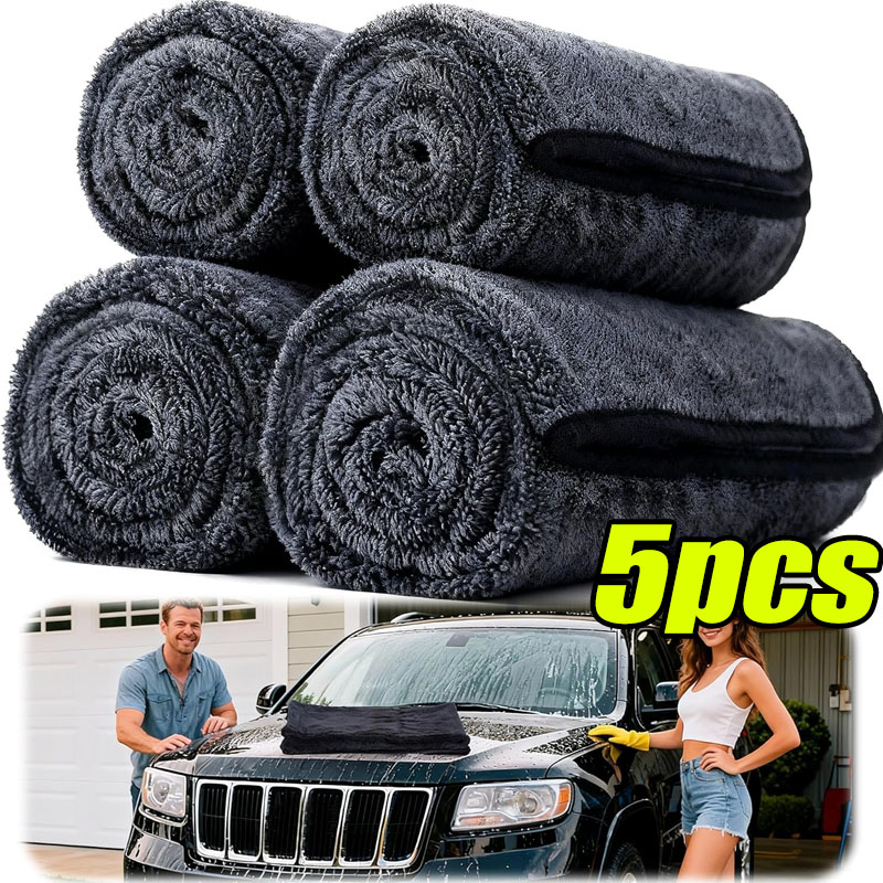 Microfiber Towel Detailing - ผ้าไมโครไฟเบอร์บิดเกลียวสำหรับล้างรถ ผ้าเช็ดทำความสะอาดรถยนต์ระดับมืออาชีพ สำหรับล้าง ขัดเคลือบเงา และดูแลรักษารถยนต์