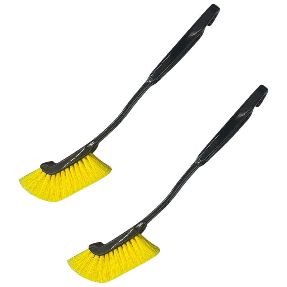Dirt Brush Interior - แปรงทำความสะอาดร่องรถยนต์ 2 ชิ้น ขนแปรงนุ่ม สำหรับทำความสะอาดล้อและยางรถยนต์ อุปกรณ์ทำความสะอาดรถยนต์