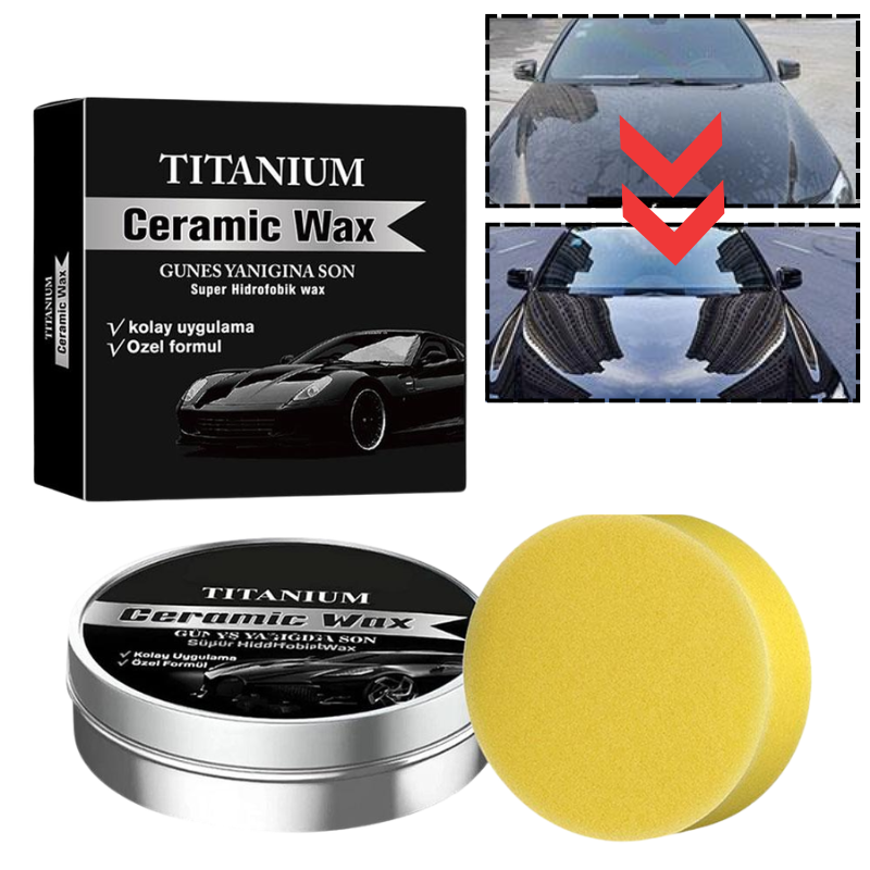Car Wax Ceramic Coating - 1-5 ชิ้น ครีมแว็กซ์เซรามิก ใช้งานง่าย แว็กซ์รถยนต์ไทเทเนียมเซรามิก กันน้ำ
