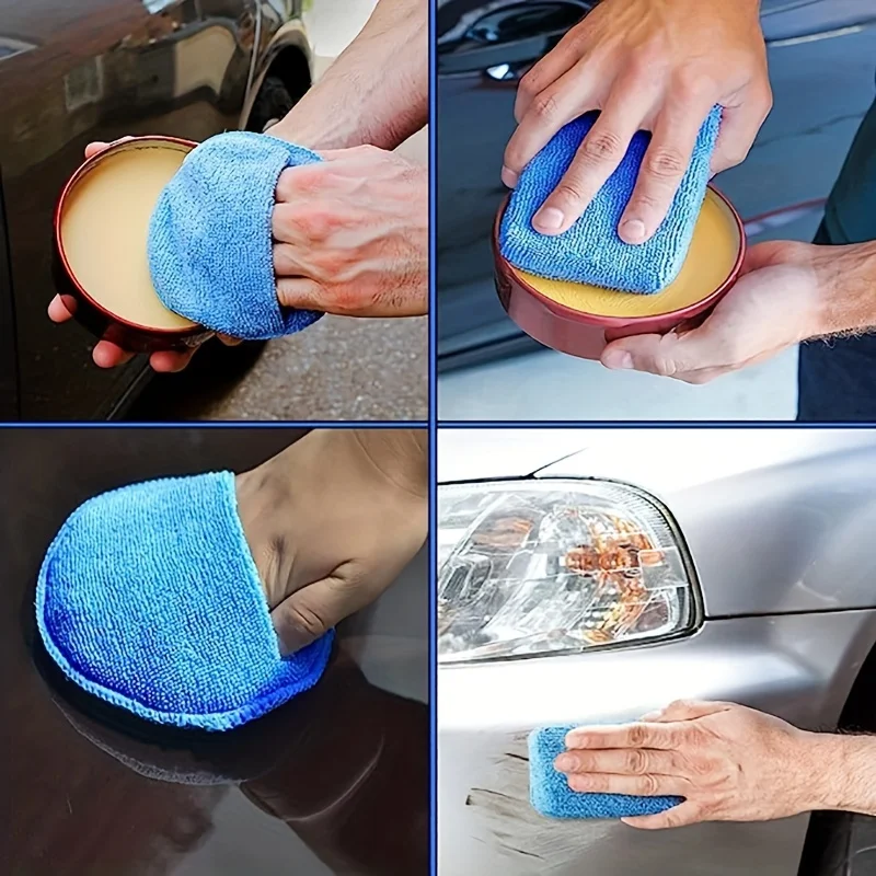 Wax Applicator Pad - ชุดแผ่นรองทาแว็กซ์รถยนต์ 8 ชิ้น - แผ่นไมโครไฟเบอร์ขนาด 5
