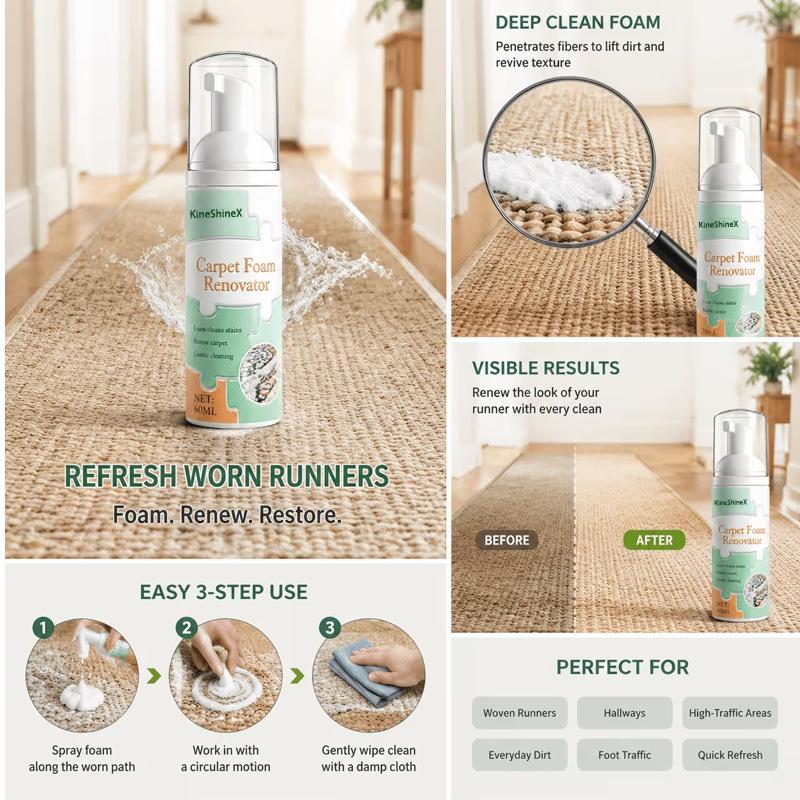 Seat Cleaner Fabric - น้ำยาขจัดคราบโฟมสำหรับพรม น้ำยาทำความสะอาดเบาะแบบไม่ต้องใช้น้ำ สำหรับหนัง ผ้า ไวนิล สเปรย์ออกฤทธิ์เร็ว