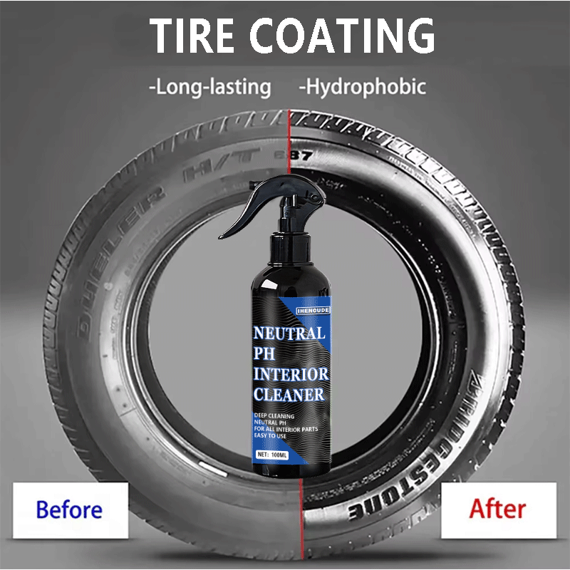 Car Wax Ceramic Coating - สเปรย์เคลือบเซรามิกสำหรับยางรถยนต์สีดำ น้ำยาฟื้นฟูสภาพ ผลิตภัณฑ์ล้างรถ อุปกรณ์เสริมสำหรับล้างรถ สเปรย์แว็กซ์ทำความสะอาด