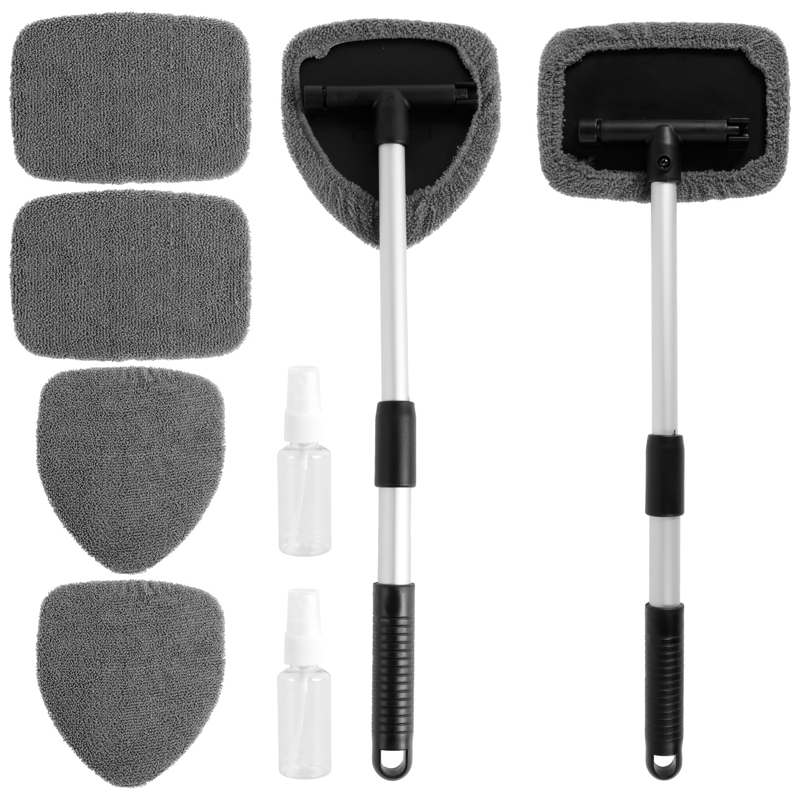 Interior Detailing Kit - ชุดแปรงทําความสะอาดหน้าต่าง เครื่องมือทําความสะอาดกระจกหน้ารถภายในที่ปัดน้ําฝนกระจกรถยนต์อัตโนมัติพร้อมแผ่นเปลี่ยนอุปกรณ์เสริมในรถยนต์