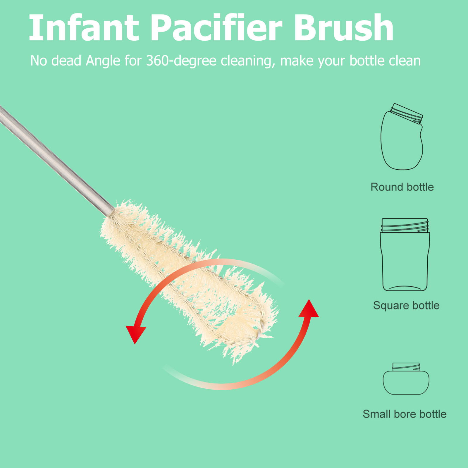 แปรงล้างแก้วและขวดแบบพรีเมียม  - Dirt Brush Interior บทวิจารณ์และราคา