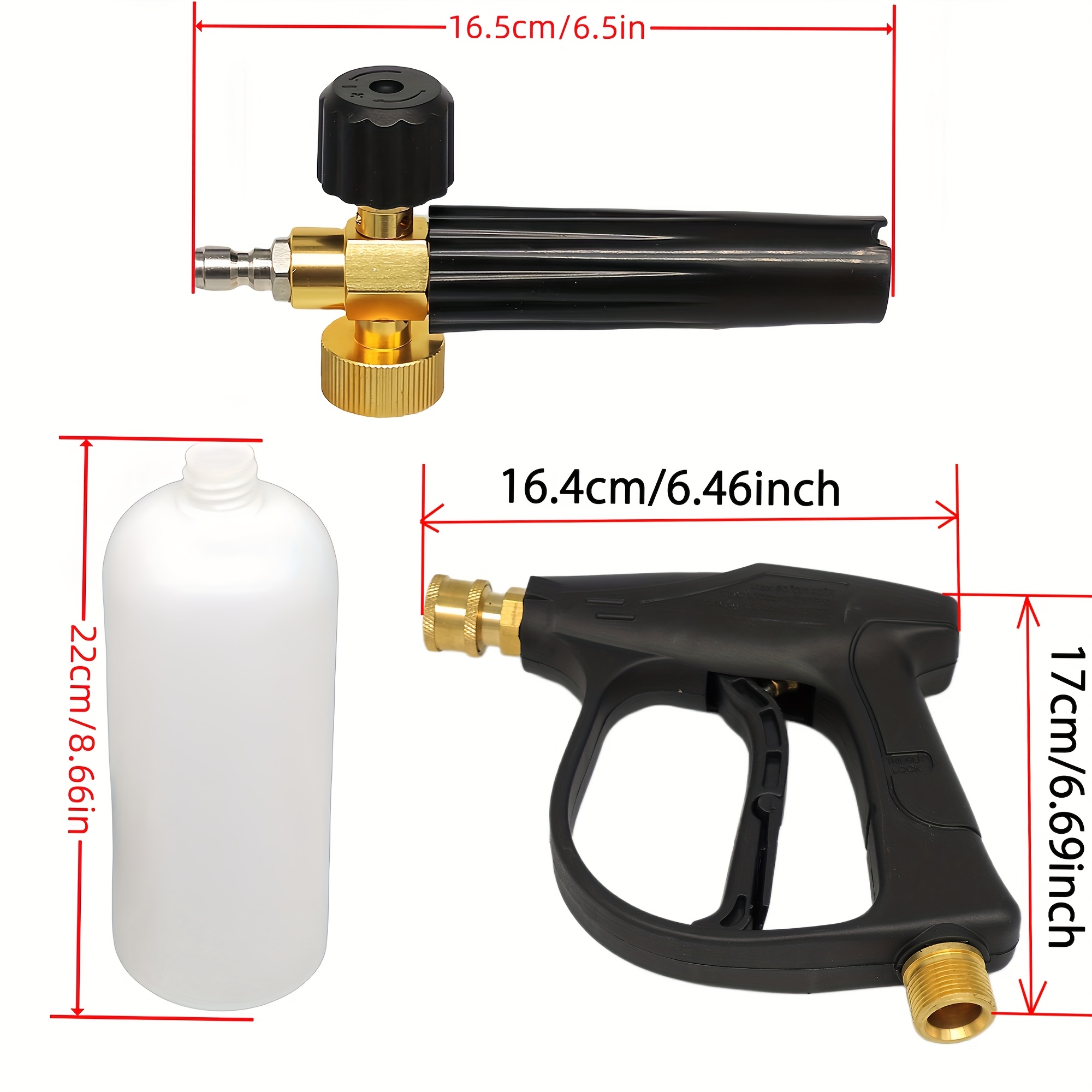 เครื่องฉีดน้ําแรงดันสูงปืนสั้น - Pressure Washer Foam Gun บทวิจารณ์และราคา