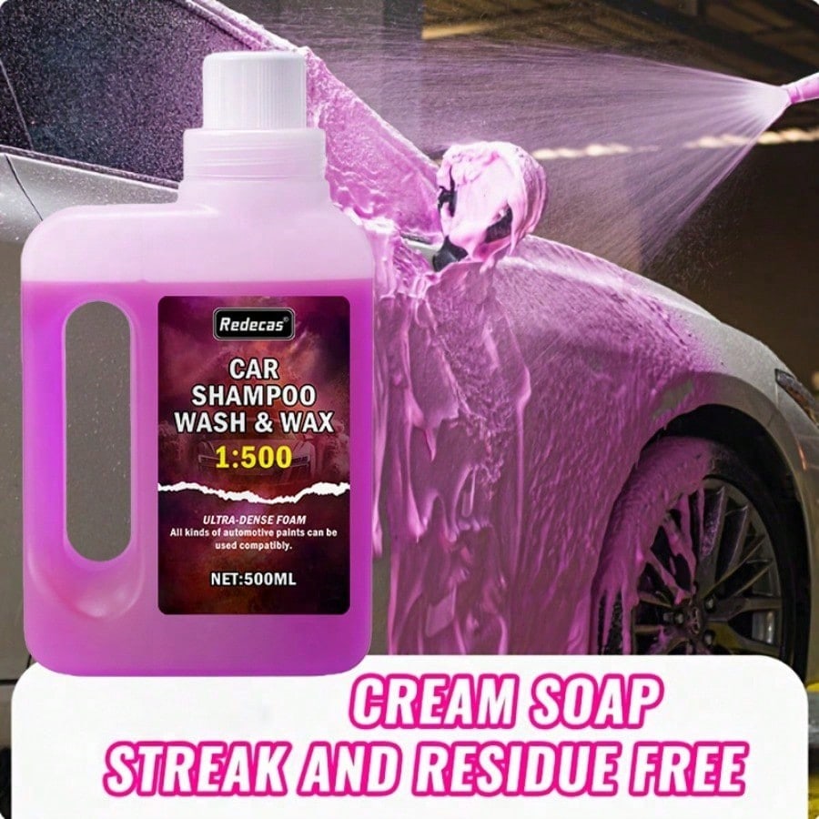 น้ำยาล้างรถสีชมพู 500 มล. โฟมเ - Car Wax Ceramic Coating บทวิจารณ์และราคา