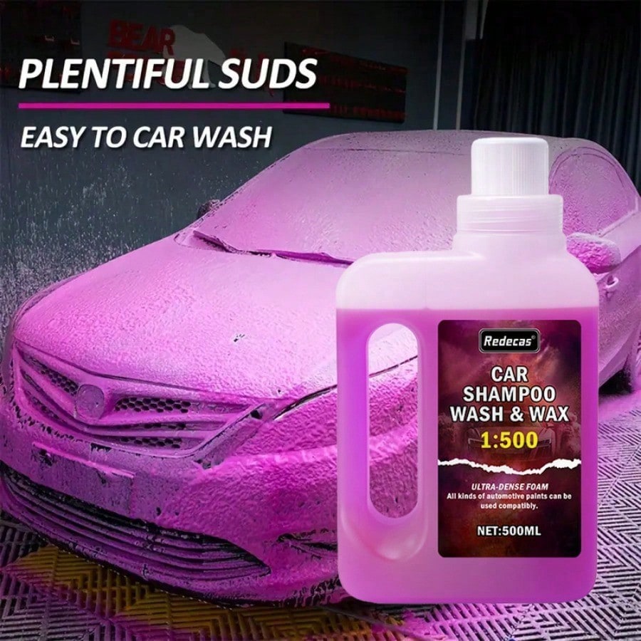 น้ำยาล้างรถสีชมพู 500 มล. โฟมเ - Car Wax Ceramic Coating บทวิจารณ์และราคา